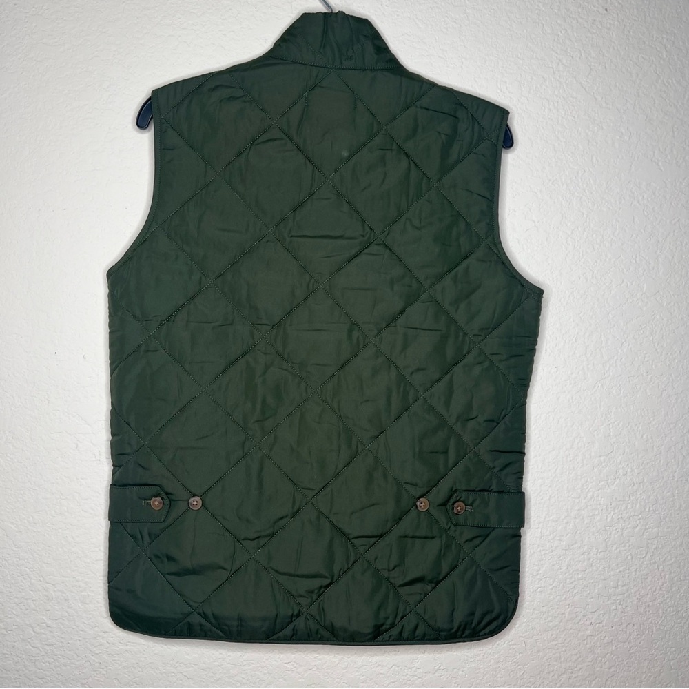 J.Crew Mercantile Quilted Vest Mens Size X-Small Green Pockets Zip Up Hiking - Picture 4 of 9